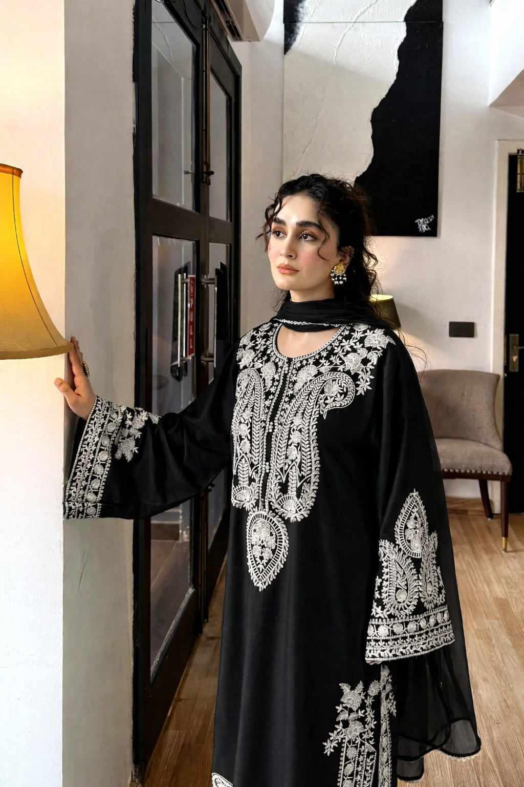Aafreen 3pc - Black