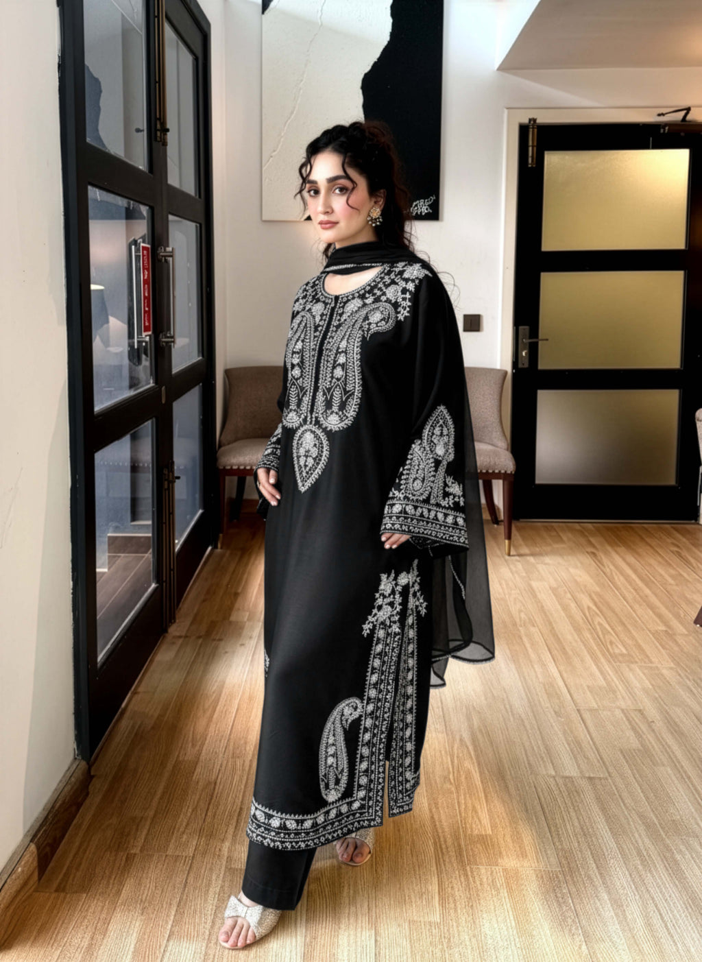 Aafreen 3pc - Black